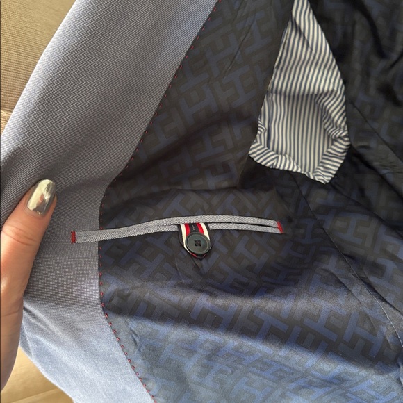 Tommy Hilfiger Light Blue Gray Men’s Blazer - Picture 10 of 12